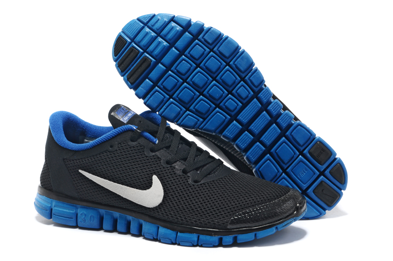 Nike Free 3.0 Hommes Noirs Bleus Nouvelles Chaussures Hommes